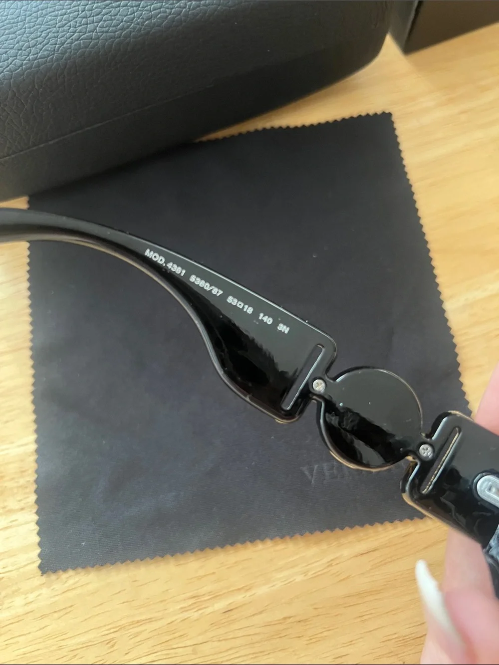 Versace Black Sunglasses with Black Case and Box